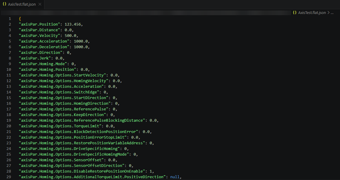 AxisTest.flat.json — one variable per dotted path, ready to search with Ctrl + F
